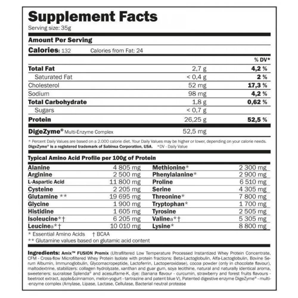 Amix Fusion Molkenproteinisolat Erdbeere 1000g, Uncolor, One Size Amix Fusion Molkenproteinisolat Erdbeere 1000g, Uncolor, One Size