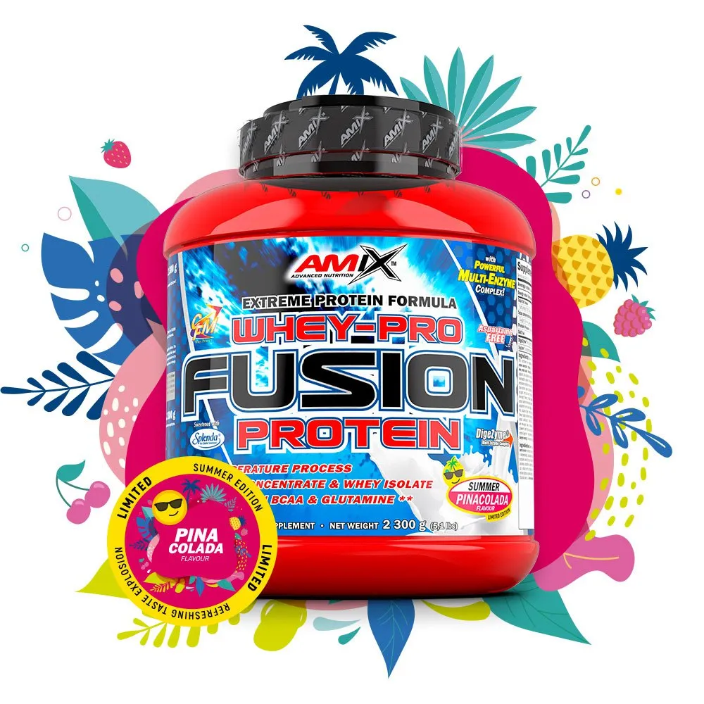 Amix Fusion Molkenproteinisolat Piña Colada 2300g, Red, One Size Amix Fusion Molkenproteinisolat Piña Colada 2300g, Red, One Size