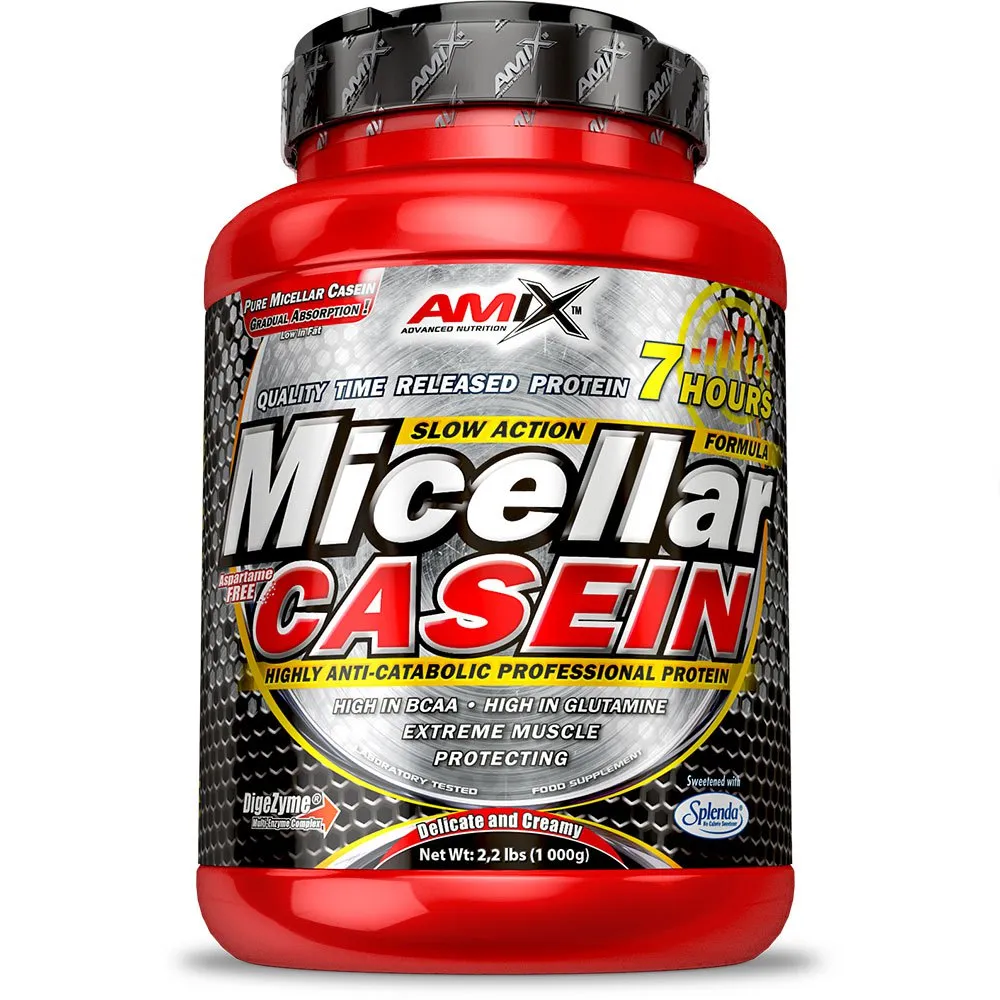 Amix Micellar Casein Proteinpulver Für Getränke Erdbeere 1kg, Red / grey, One Size Amix Micellar Casein Proteinpulver Für Getränke Erdbeere 1kg, Red / grey, One Size