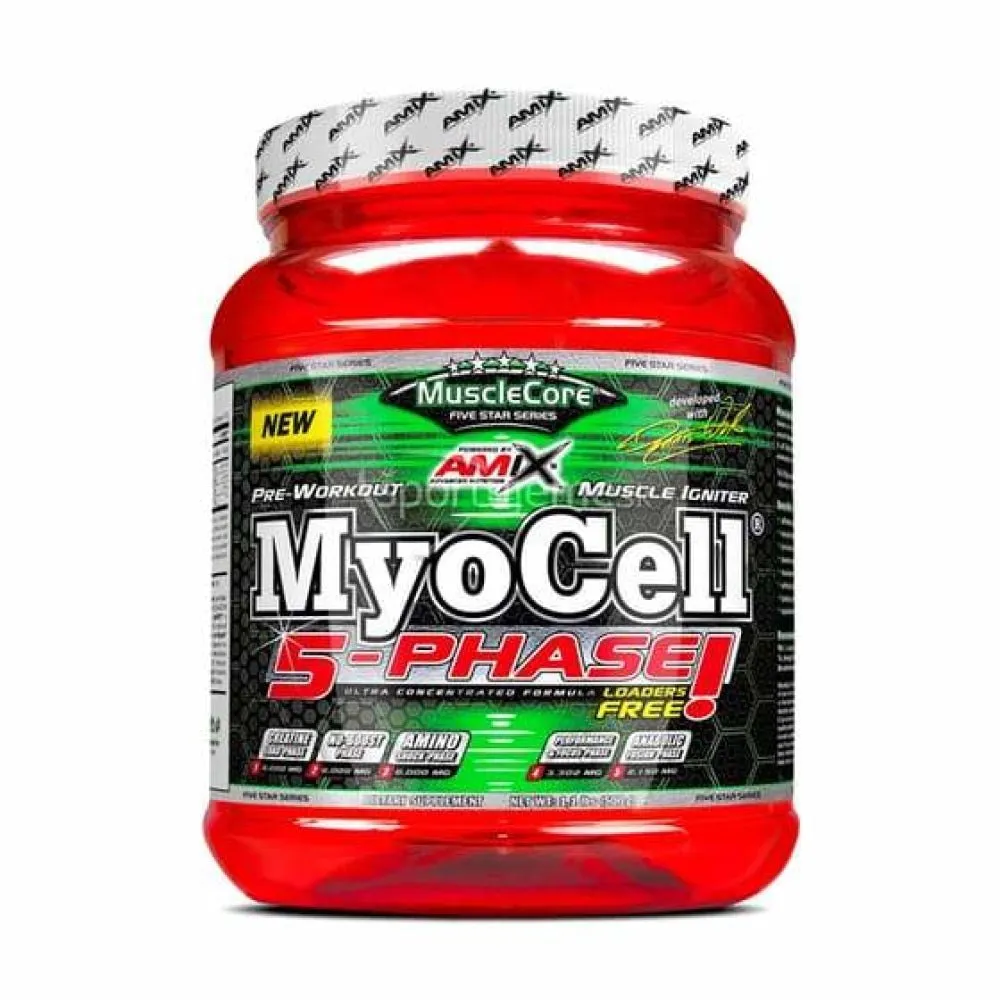 Amix Myocell 5 Phase Pulver Zitrone Limette 500gr, Clear, One Size Amix Myocell 5 Phase Pulver Zitrone Limette 500gr, Clear, One Size