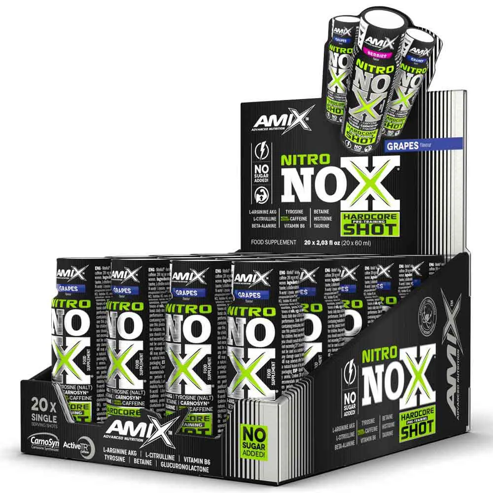 Amix Nitro Nox Shot Volumenverstärker Traube 60ml 20 Einheiten, One size Amix Nitro Nox Shot Volumenverstärker Traube 60ml 20 Einheiten, One size