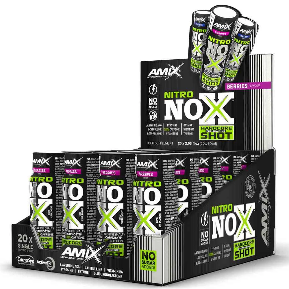 Amix Nitro Nox Shot Volumenverstärker Wildbeeren 60ml 20 Einheiten, One size Amix Nitro Nox Shot Volumenverstärker Wildbeeren 60ml 20 Einheiten, One size