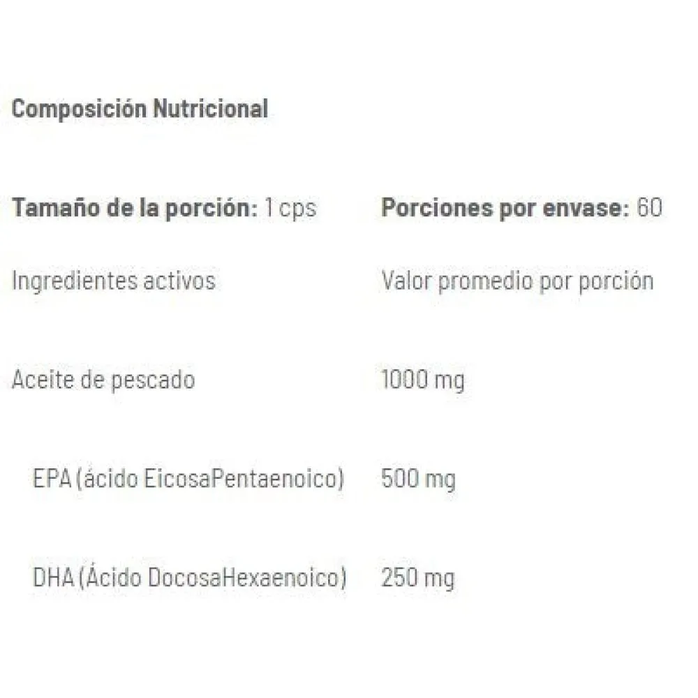 Amix Omega-3-kraftöl Fisch 60 Einheiten, Uncolor, One Size