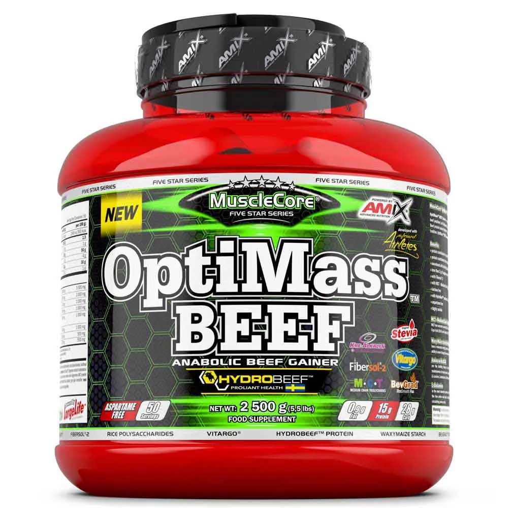 Amix Optimass Beef Protein Doppelte Schokolade Und Toffee 2.5kg, One size