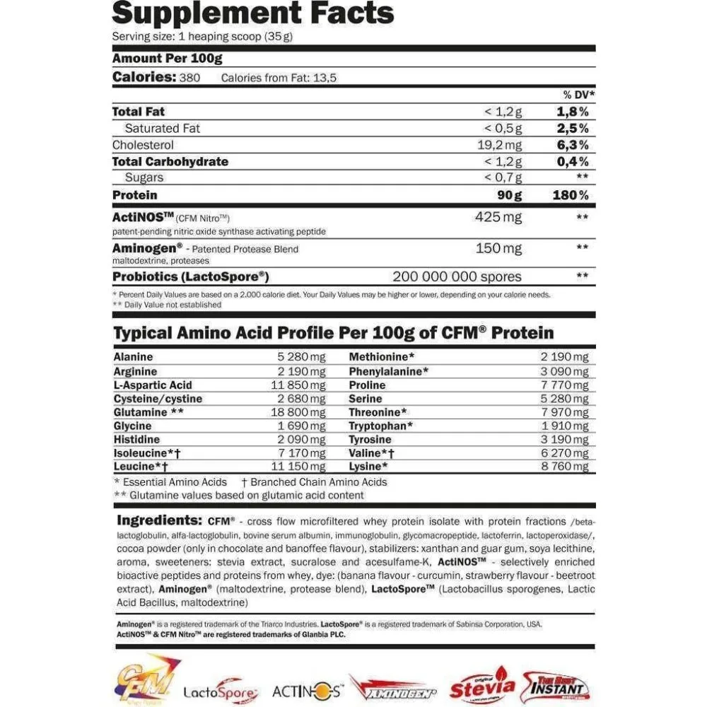 Amix Pure Cfm Whey Nitro Protein Isolate Eitel 1kg, Uncolor, One Size Amix Pure Cfm Whey Nitro Protein Isolate Eitel 1kg, Uncolor, One Size