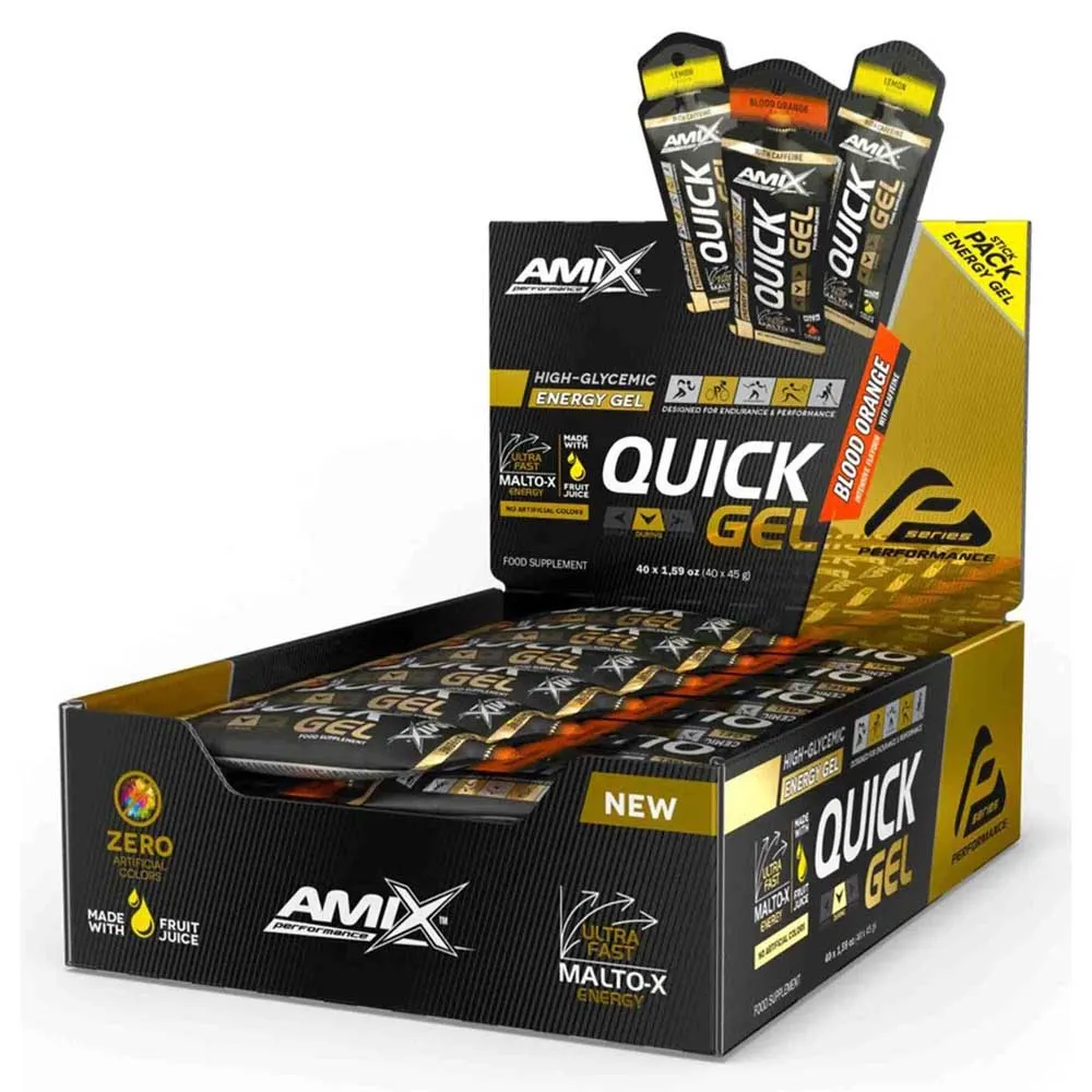 Amix Quick 45g Orange Schachtel Mit Energiegelen 40 Einheiten, Multicolor, One Size Amix Quick 45g Orange Schachtel Mit Energiegelen 40 Einheiten, Multicolor, One Size