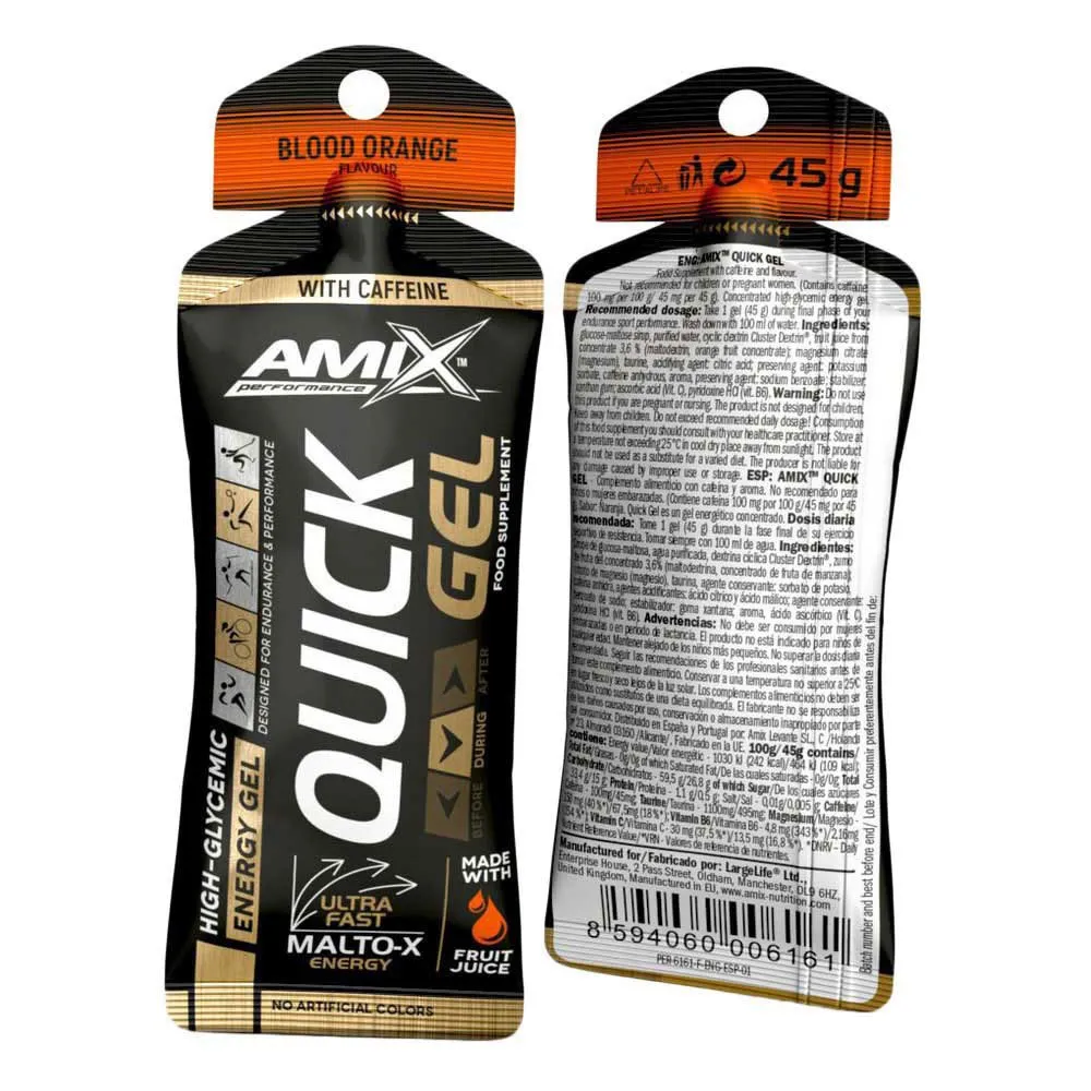 Amix Quick Schachtel Mit Energiegelen 45g 40 Einheiten, One size Amix Quick Schachtel Mit Energiegelen 45g 40 Einheiten, One size
