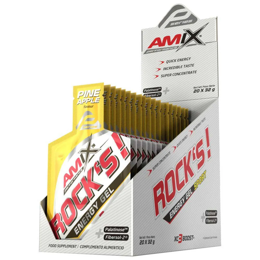 Amix Rock´s Schachtel Mit Energiegelen Ananas 32g 20 Einheiten, One size Amix Rock´s Schachtel Mit Energiegelen Ananas 32g 20 Einheiten, One size