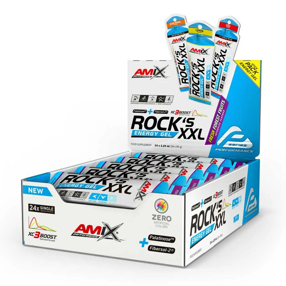 Amix Rock´s Xxl 65g Berrys Schachtel Mit Energiegelen 24 Einheiten, Multicolor, One Size Amix Rock´s Xxl 65g Berrys Schachtel Mit Energiegelen 24 Einheiten, Multicolor, One Size