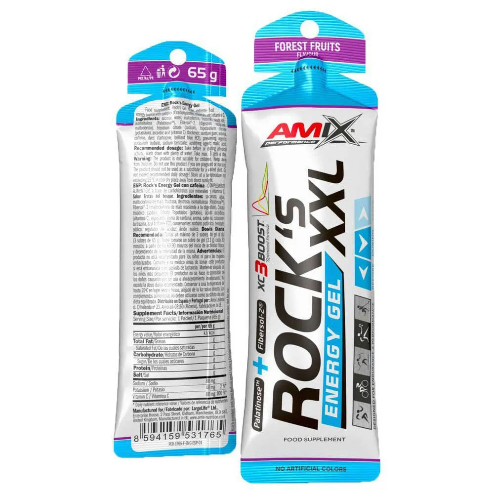 Amix Rock´s Xxl Schachtel Mit Energiegelen Beeren 65g 24 Einheiten, One size Amix Rock´s Xxl Schachtel Mit Energiegelen Beeren 65g 24 Einheiten, One size