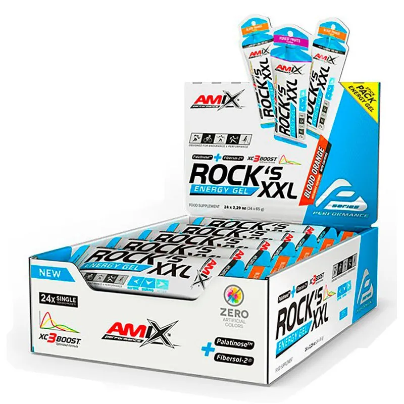 Amix Rock´s Xxl Schachtel Mit Energiegelen Orange 65g 24 Einheiten Amix Rock´s Xxl Schachtel Mit Energiegelen Orange 65g 24 Einheiten