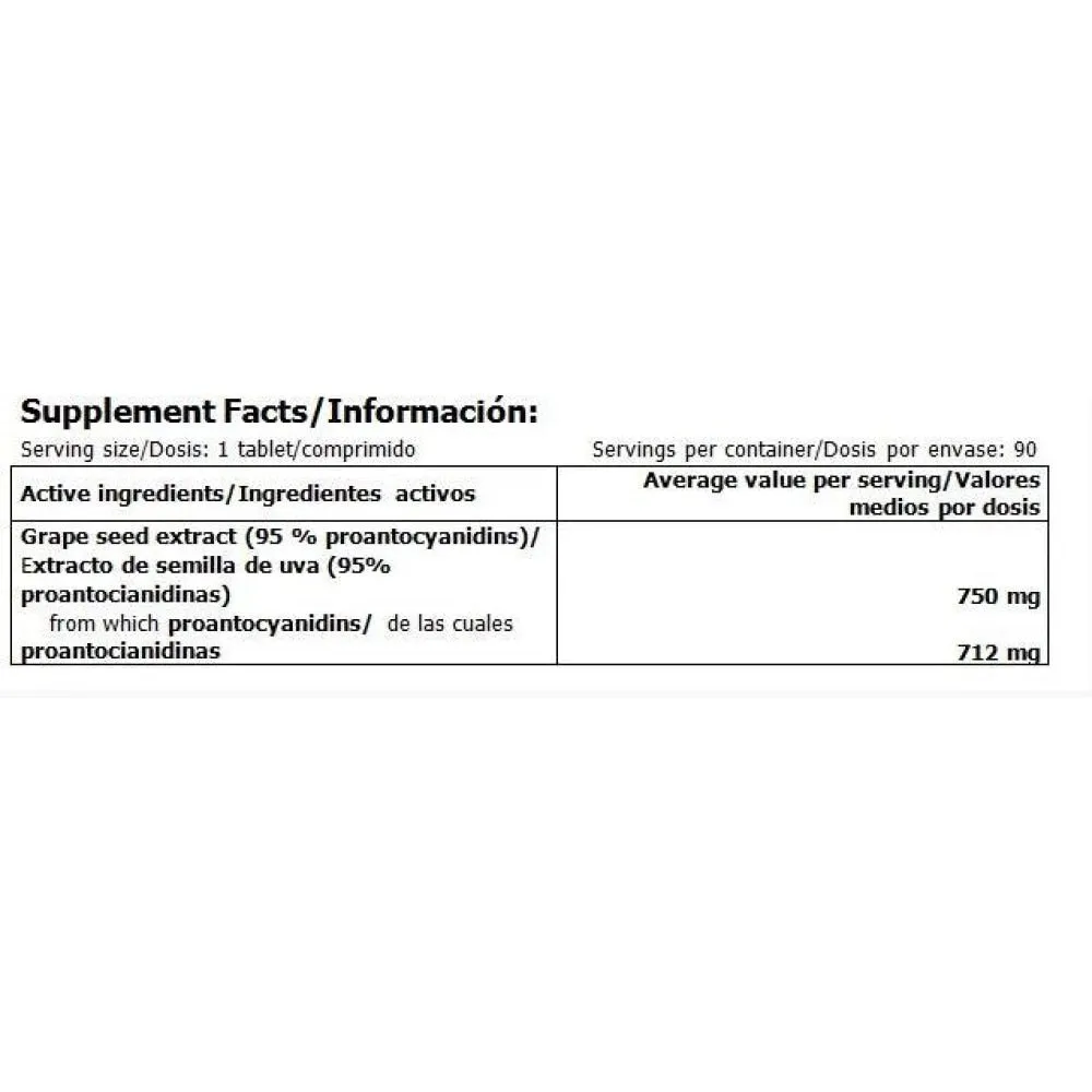Amix Seed Extract Vitamines Tabletten Traube 90 Einheiten, Uncolor, One Size Amix Seed Extract Vitamines Tabletten Traube 90 Einheiten, Uncolor, One Size