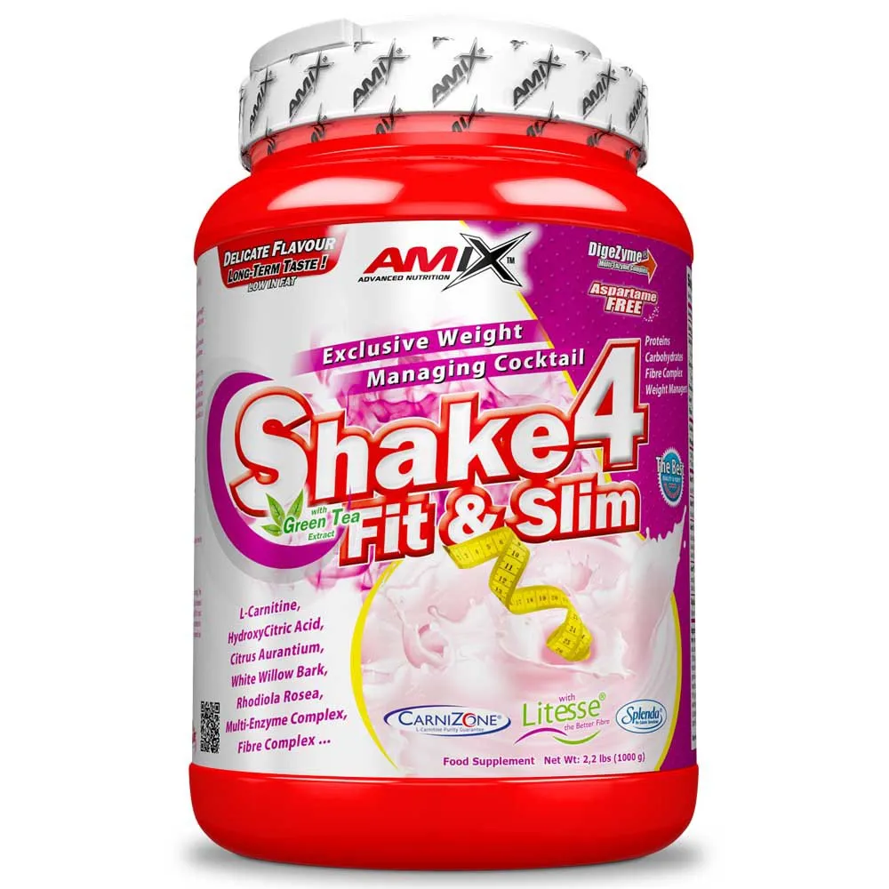 Amix Shake 4 Fit & Slim Gewichtsmanagement Erdbeere 1kg, One size Amix Shake 4 Fit & Slim Gewichtsmanagement Erdbeere 1kg, One size