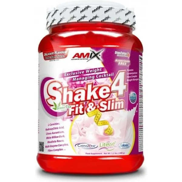 Amix Shake4 Fit & Slim Pulver 1kg, Clear, One Size Amix Shake4 Fit & Slim Pulver 1kg, Clear, One Size