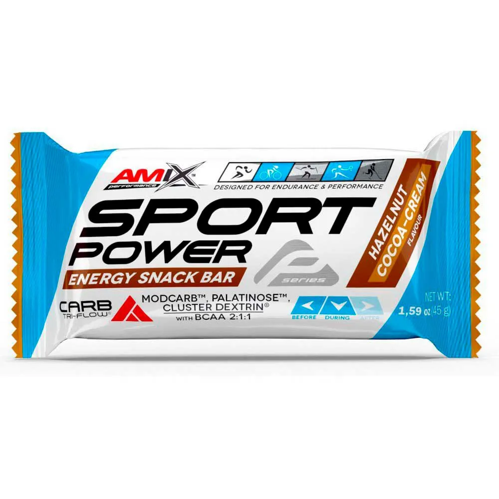Amix Sport Power Energie-riegel-box Haselnuss-kakao-creme 45g 20 Einheiten, One size