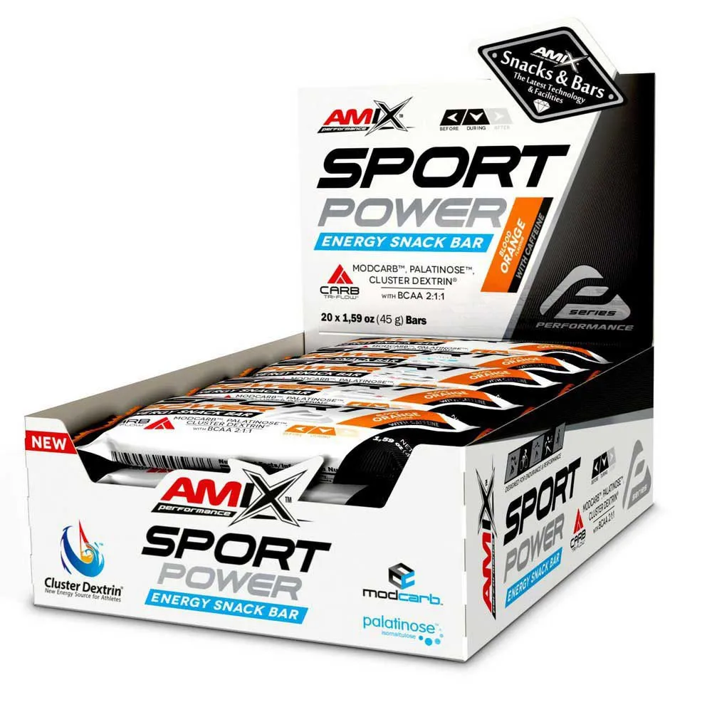 Amix Sport Power Energie-riegel-box Orange 45g 20 Einheiten, One size Amix Sport Power Energie-riegel-box Orange 45g 20 Einheiten, One size
