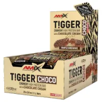 Amix Tiggerzero Choco Proteinriegel Box Dreifacher Brownie 60g 20 Einheiten Amix Tiggerzero Choco Proteinriegel Box Dreifacher Brownie 60g 20 Einheiten