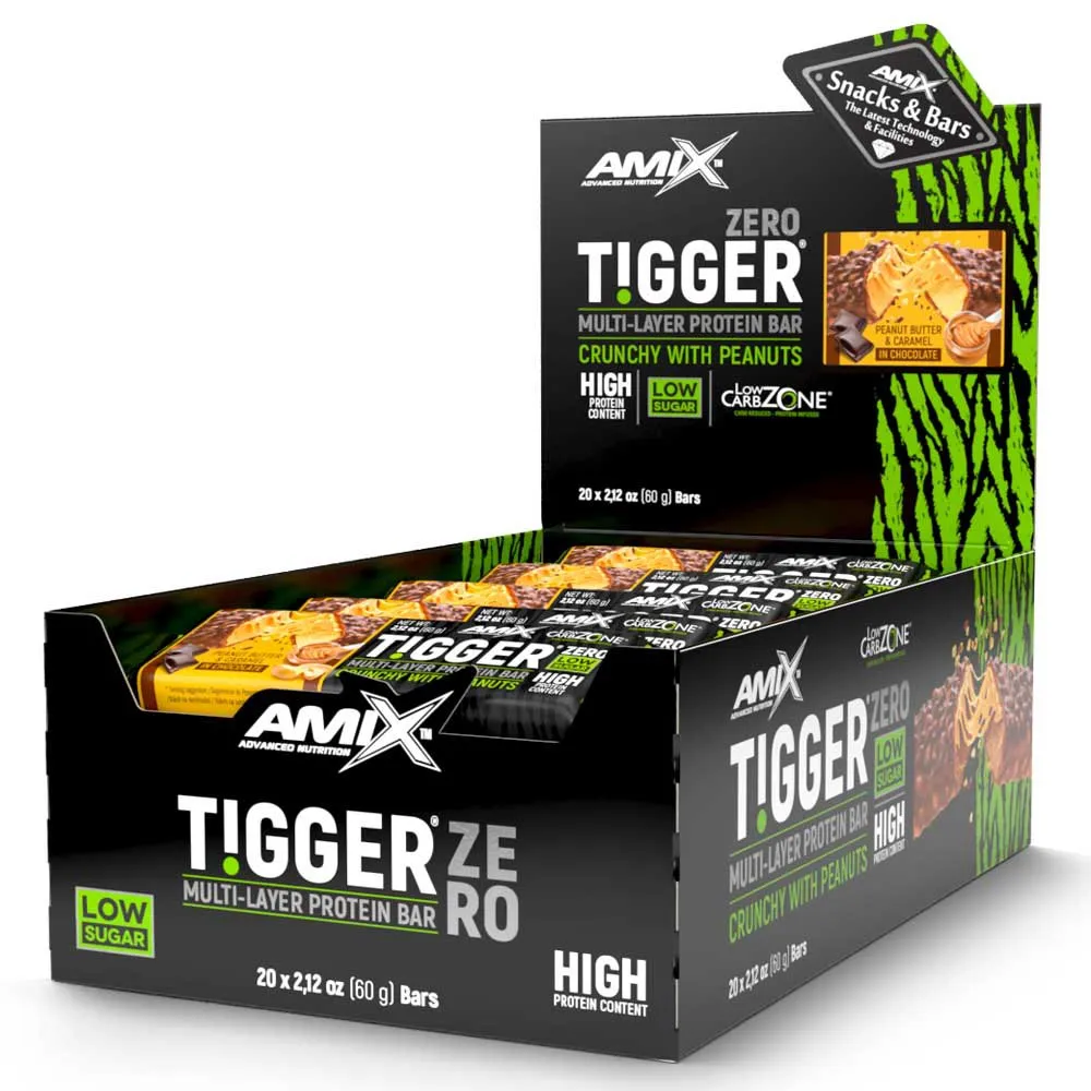 Amix Tiggerzero Multi-layer Proteinriegelbox Erdnussbutter 60g 20 Einheiten, One size
