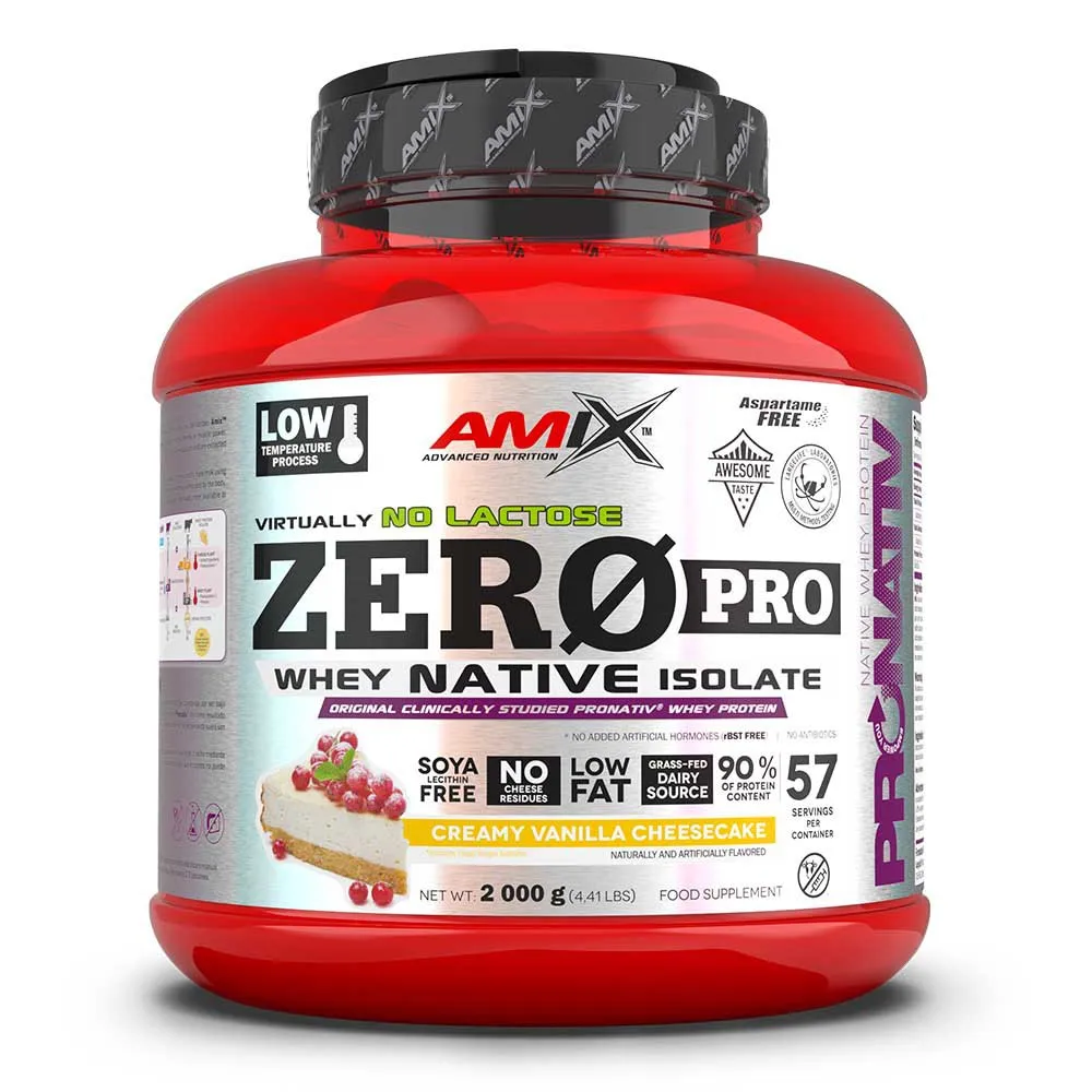 Amix Zeropro Protein Vanille-käsekuchen 2kg, Red, One Size Amix Zeropro Protein Vanille-käsekuchen 2kg, Red, One Size