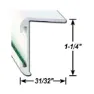 Ap Products Eckleiste Mit Langem Schenkel Zum Einstecken 2.43 M, Polar white, One Size