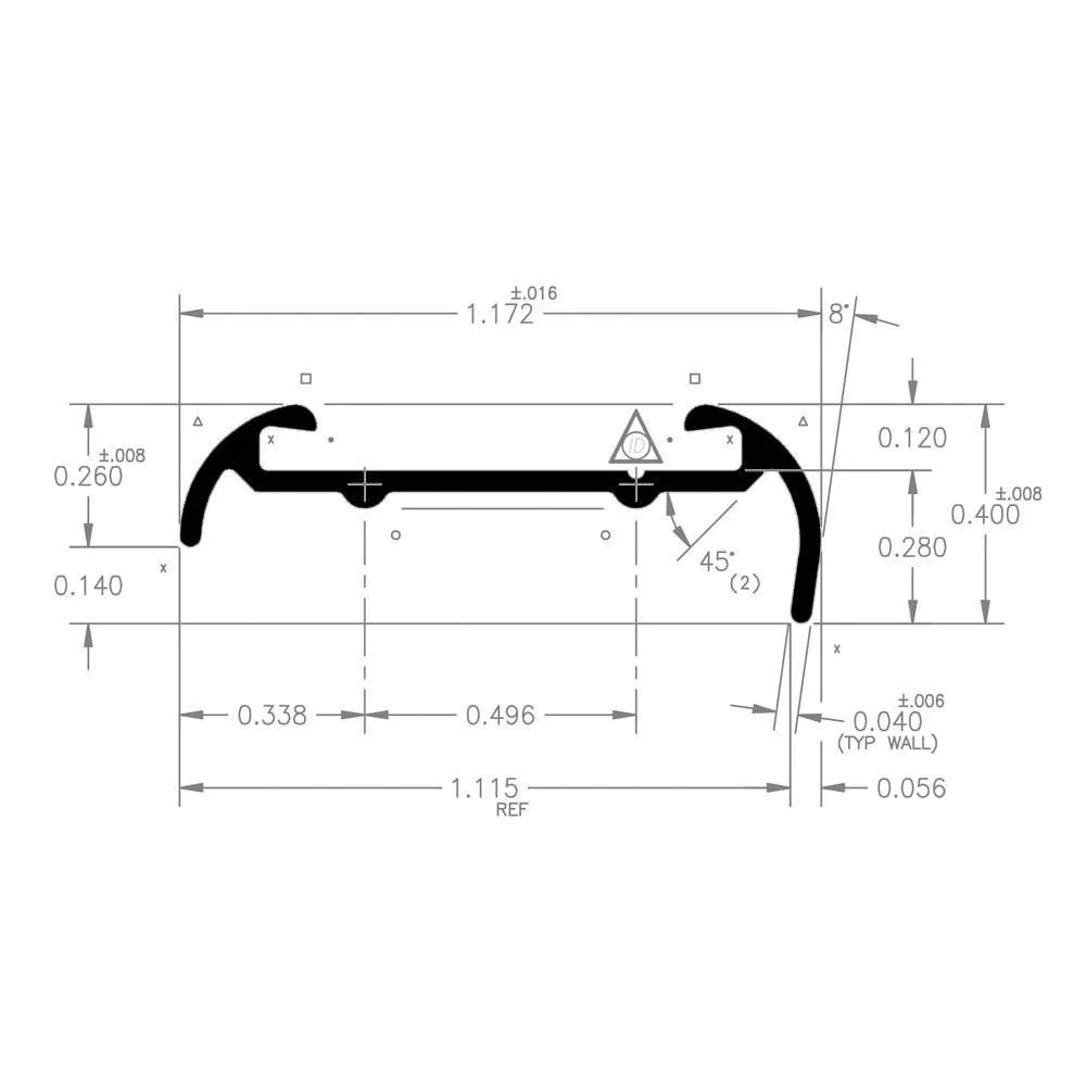 Ap Products Kurzer Lippenschienen-einsatz 2.43 M, Polar white, One Size Ap Products Kurzer Lippenschienen-einsatz 2.43 M, Polar white, One Size