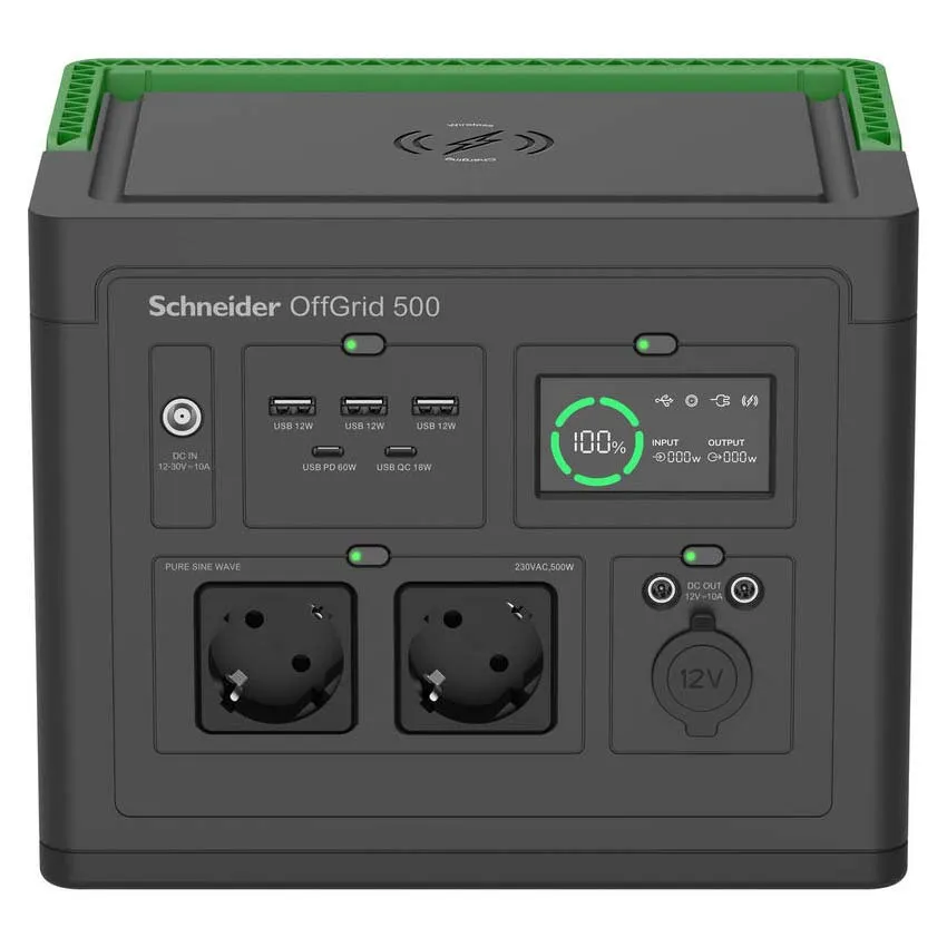 Apc Offgrid 500 Tragbare Ladestation, Black / green, One Size Apc Offgrid 500 Tragbare Ladestation, Black / green, One Size