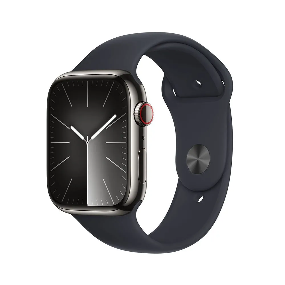 Apple Edelstahl Siehe Series 9 Gps + Cellular 45 Mm, Graphite / steel midnight Apple Edelstahl Siehe Series 9 Gps + Cellular 45 Mm, Graphite / steel midnight