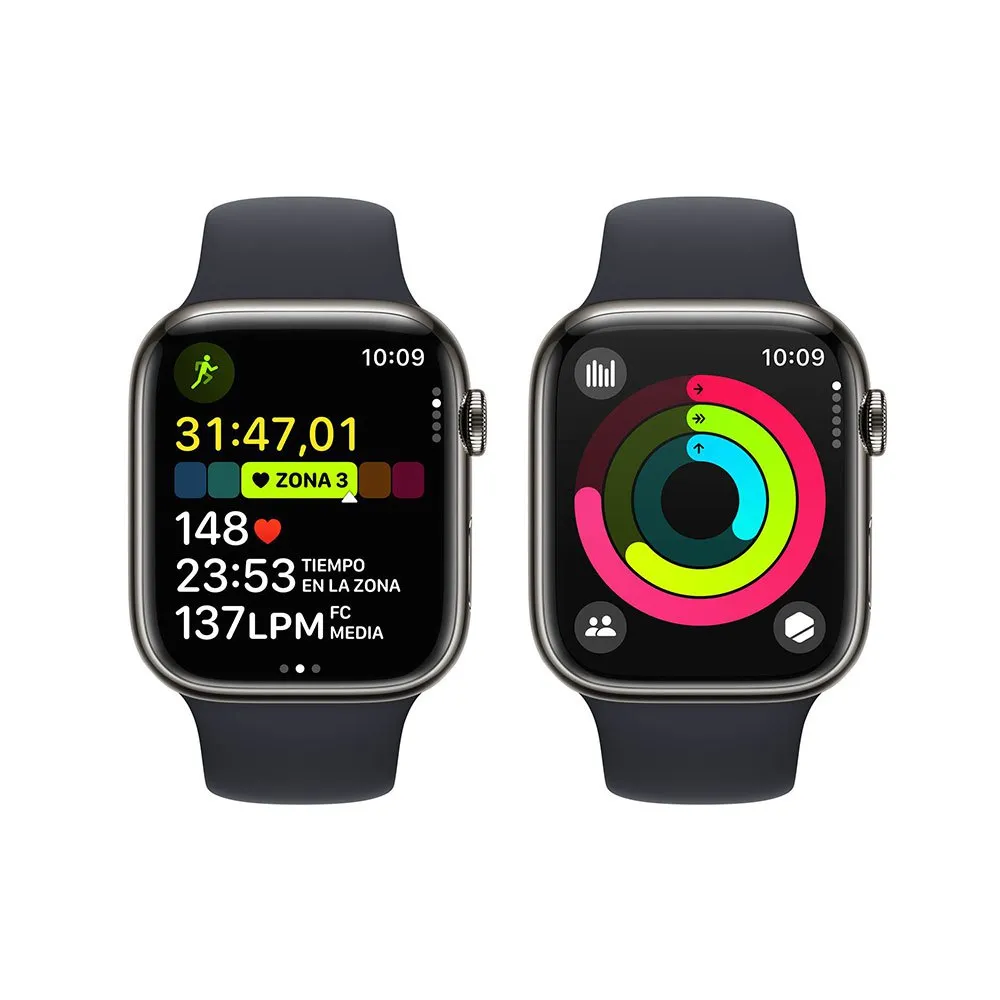 Apple Edelstahl Siehe Series 9 Gps + Cellular 45 Mm, Graphite / steel midnight Apple Edelstahl Siehe Series 9 Gps + Cellular 45 Mm, Graphite / steel midnight