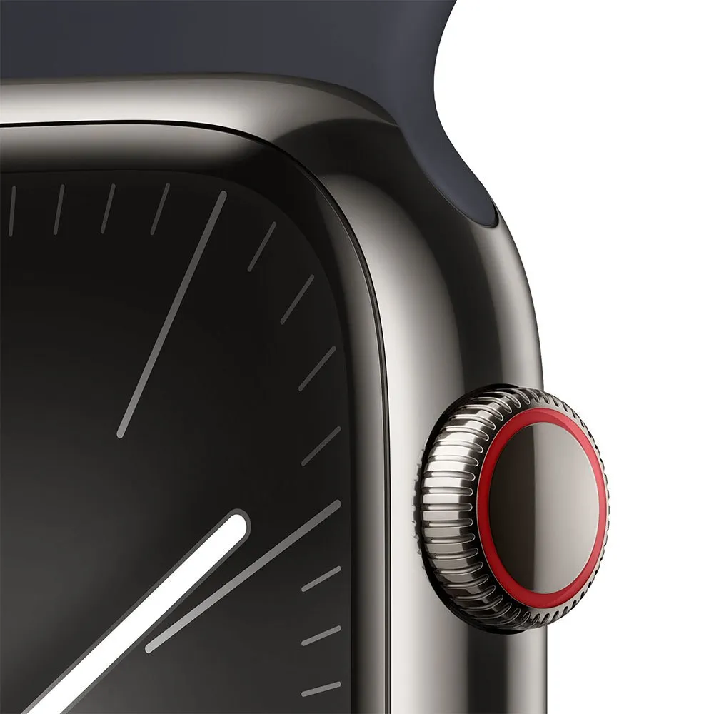Apple Series 9 Gps+cellular 45 Mm Watch, Silver / steel blue Apple Series 9 Gps+cellular 45 Mm Watch, Silver / steel blue