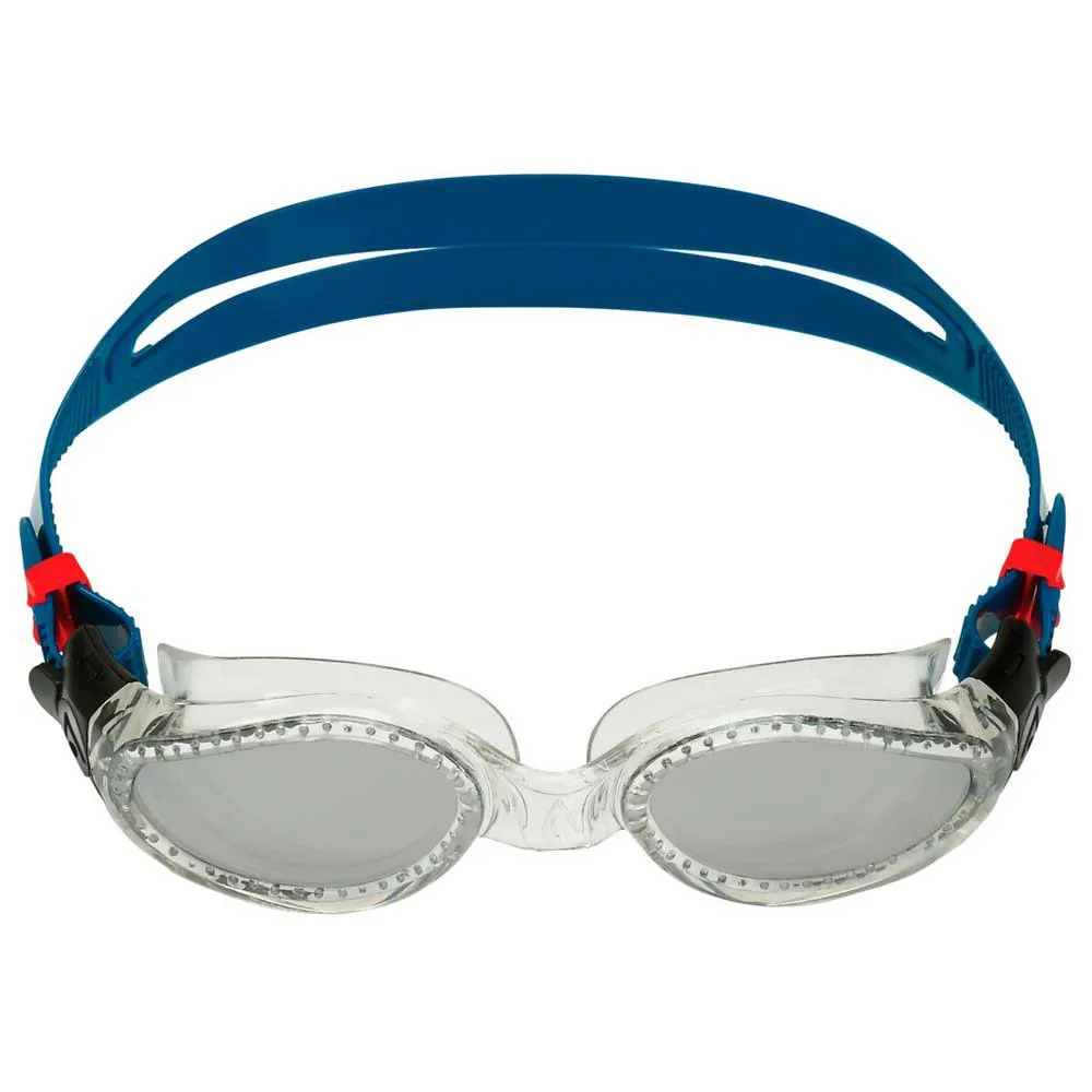 Aqua Sphere Kaiman Schwimmbrille Mit Spiegelglas unisex, Clear / petrol / silver titanium mirrored, One Size