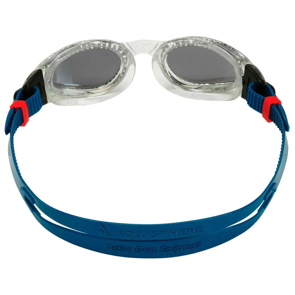 Aqua Sphere Kaiman Schwimmbrille Mit Spiegelglas unisex, Clear / petrol / silver titanium mirrored, One Size