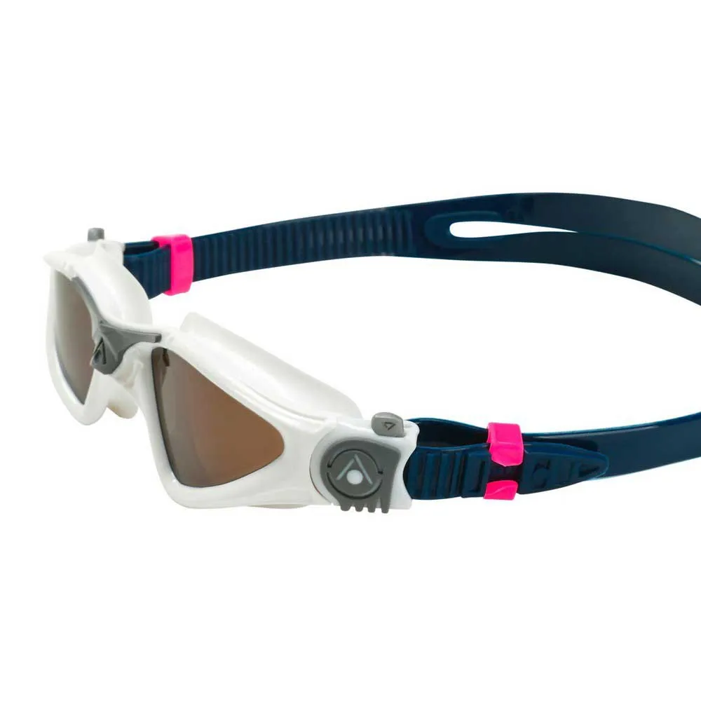 Aqua Sphere Kayenne Kinderschwimmbrille, White / grey / photochromatic brown, One Size Aqua Sphere Kayenne Kinderschwimmbrille, White / grey / photochromatic brown, One Size