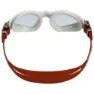 Aqua Sphere Kayenne Pro Lens Iridescent Schwimmbrille Mit Spiegelglas unisex, Grey / red, One Size
