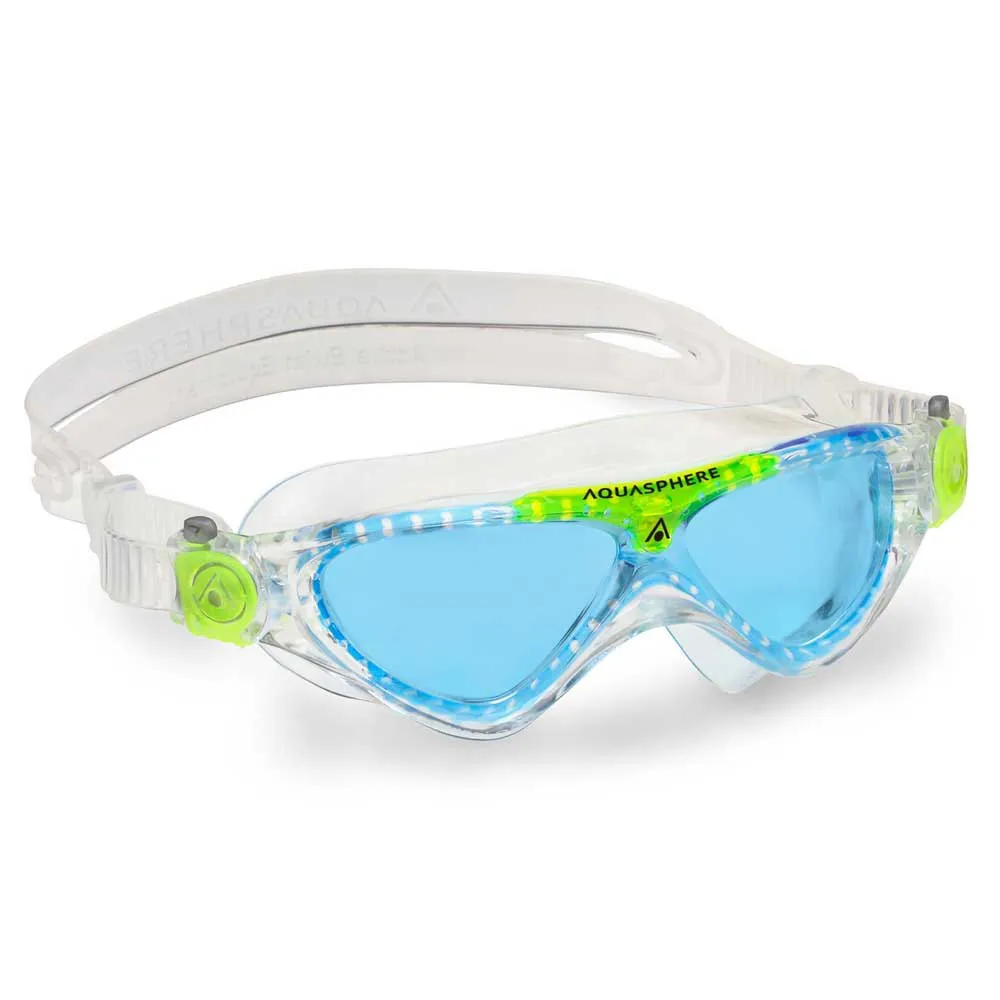 Aqua Sphere Vista Junior Schwimmmaske unisex, Clear / bright green / blue, One Size
