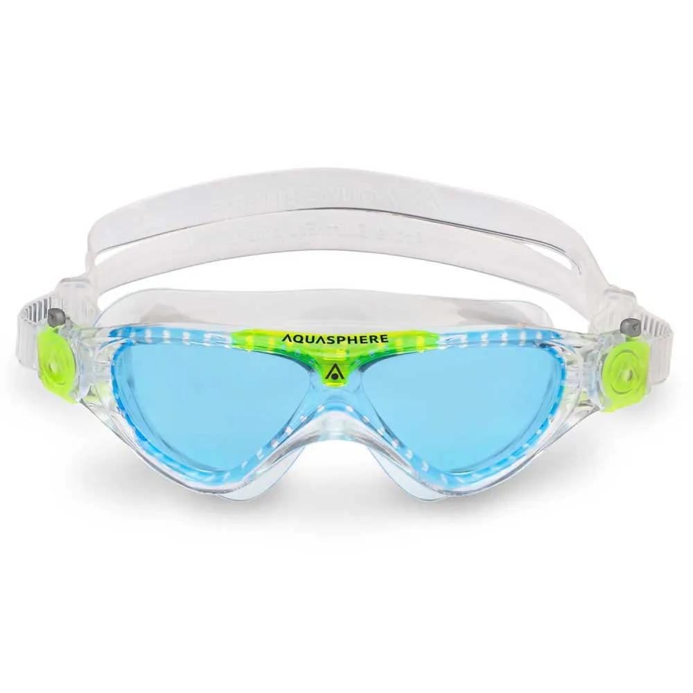 Aqua Sphere Vista Junior Schwimmmaske unisex, Clear / bright green / blue, One Size