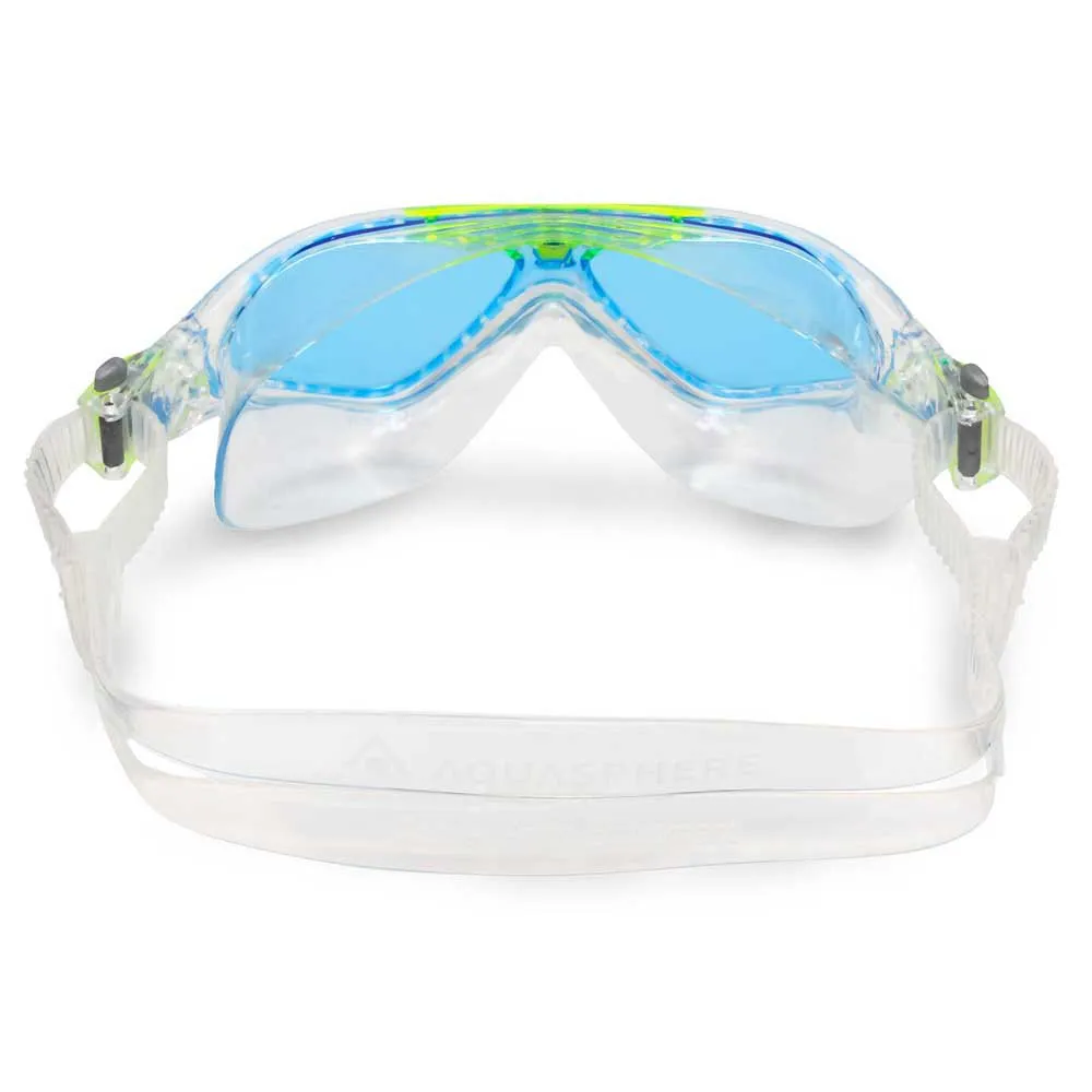 Aqua Sphere Vista Junior Schwimmmaske unisex, Clear / bright green / blue, One Size