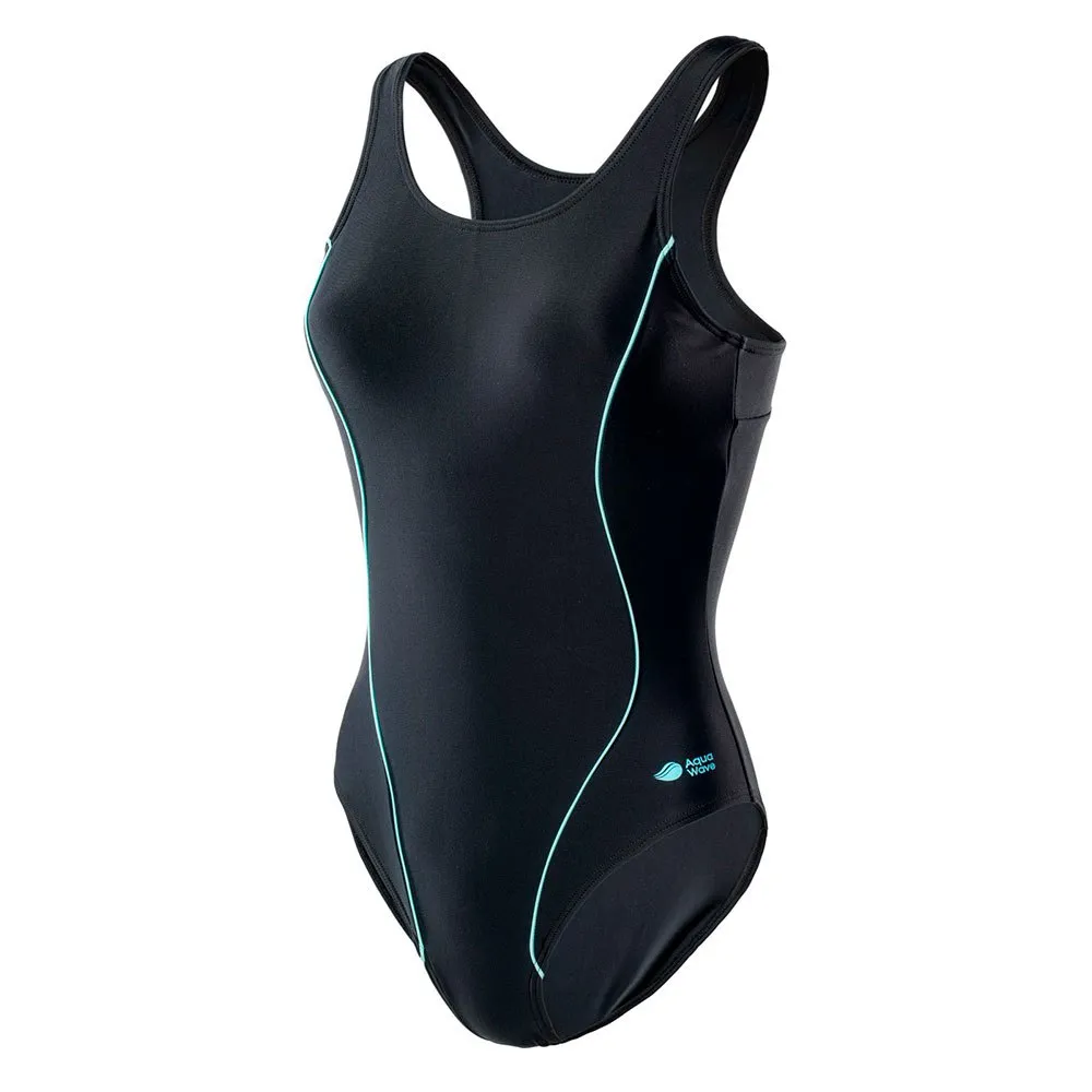 Aquawave Abra Badeanzug, Black / aqua splash