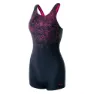 Geometric print / black / raspberry sorbet