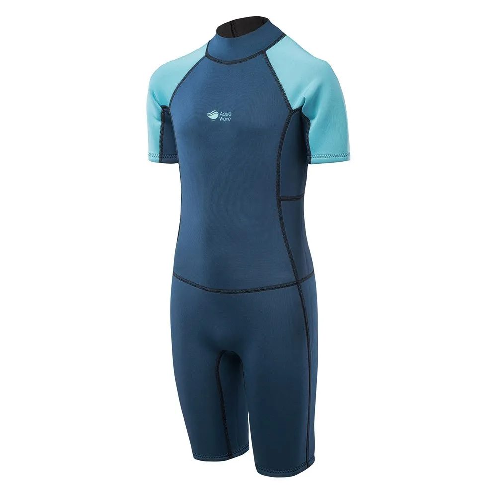 Aquawave Surfo Junior Neopren-nasstauchanzug unisex, Gibraltar sea / peacock blue, 14Y