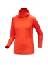 Arc'teryx Damen Funktionsshirt Rho Hoodie, Orange