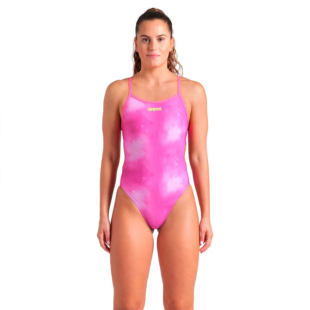 arena Callenge Back Allover Badeanzug, Shocking pink multi / shocking pink arena Callenge Back Allover Badeanzug, Shocking pink multi / shocking pink