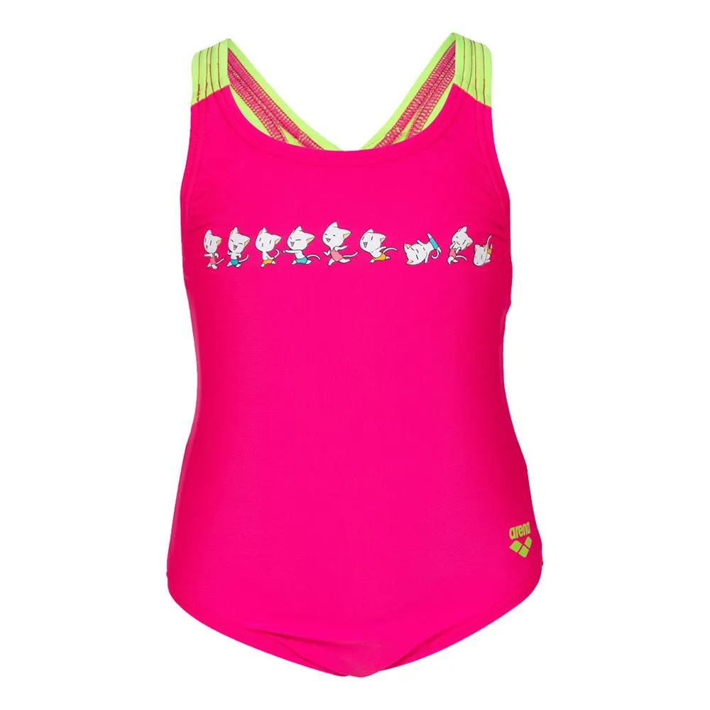arena Friends Swim Pro Back Badeanzug female, Freak rose, 12-24MON