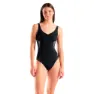 arena Niceseness U Back Badeanzug female, Black / sea foam