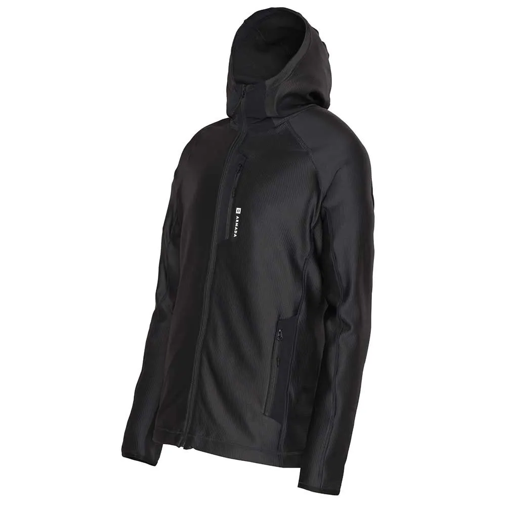 Armada Venyu Grid Fleece Mit Durchgehendem Reißverschluss, Black Armada Venyu Grid Fleece Mit Durchgehendem Reißverschluss, Black