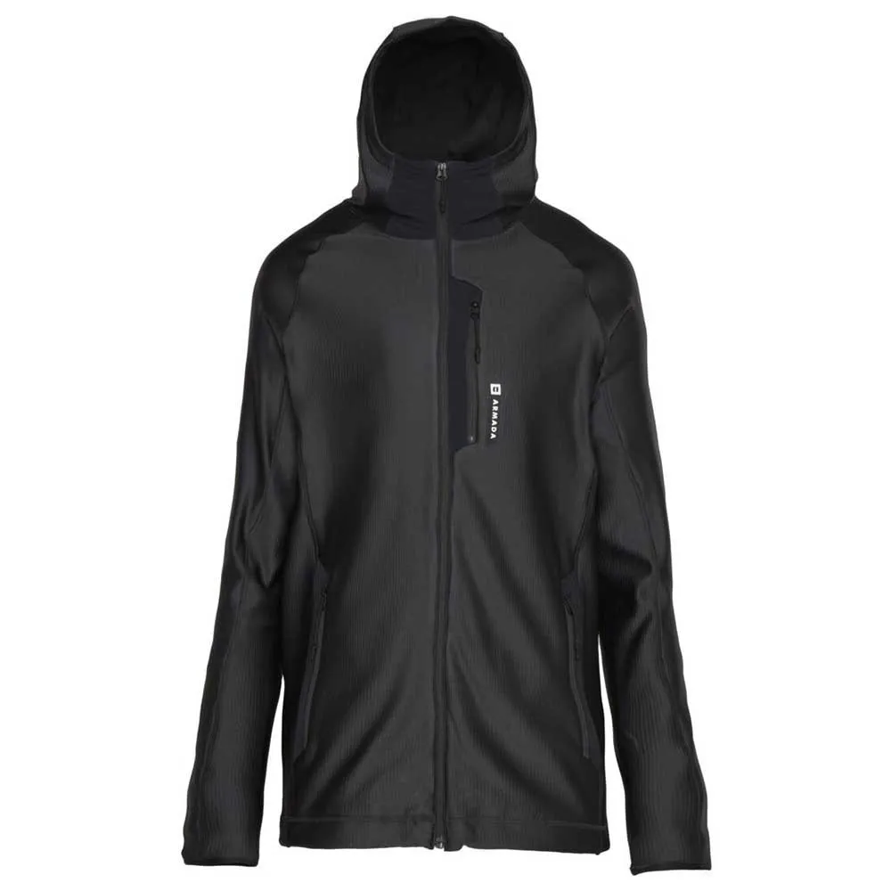 Armada Venyu Grid Fleece Mit Durchgehendem Reißverschluss, Black Armada Venyu Grid Fleece Mit Durchgehendem Reißverschluss, Black