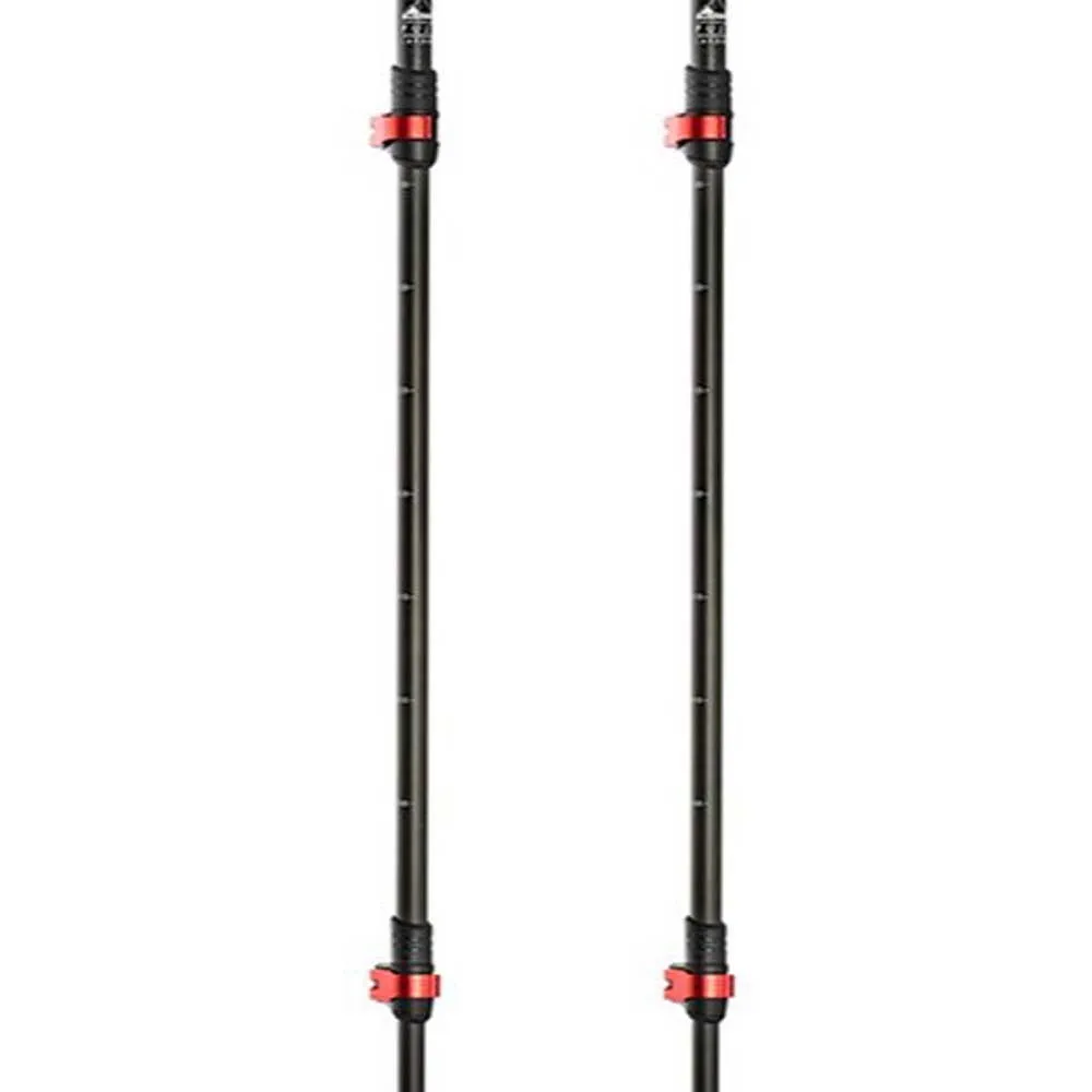 Arva Fuji Carbon 3 Parts Powerlock + Long Grip Stöcke, Black, 105-135cm Arva Fuji Carbon 3 Parts Powerlock + Long Grip Stöcke, Black, 105-135cm