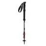 Arva Fuji Carbon 3 Parts Powerlock + Long Grip Stöcke, Black, 105-135cm