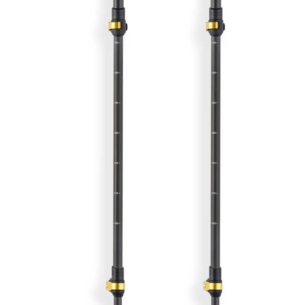 Arva Nepal Carbon 3 Parts Powerlock Cork Grip Stöcke, Black / gold, 105-135cm Arva Nepal Carbon 3 Parts Powerlock Cork Grip Stöcke, Black / gold, 105-135cm