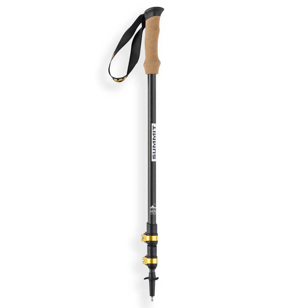 Arva Nepal Carbon 3 Parts Powerlock Cork Grip Stöcke, Black / gold, 105-135cm Arva Nepal Carbon 3 Parts Powerlock Cork Grip Stöcke, Black / gold, 105-135cm