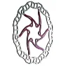Silver / red